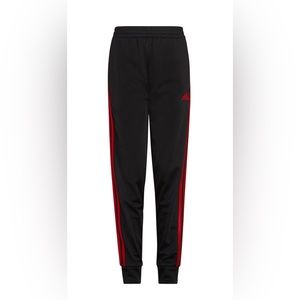 Adidas Boys Tricot Joggers in Black with Red Stripes |Size: L 14/16